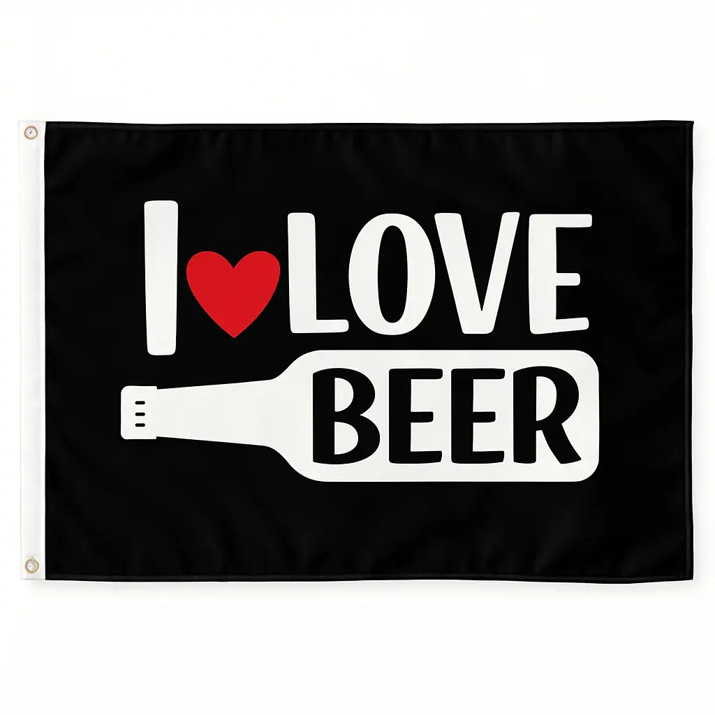 Drapeau "I Love Beer"