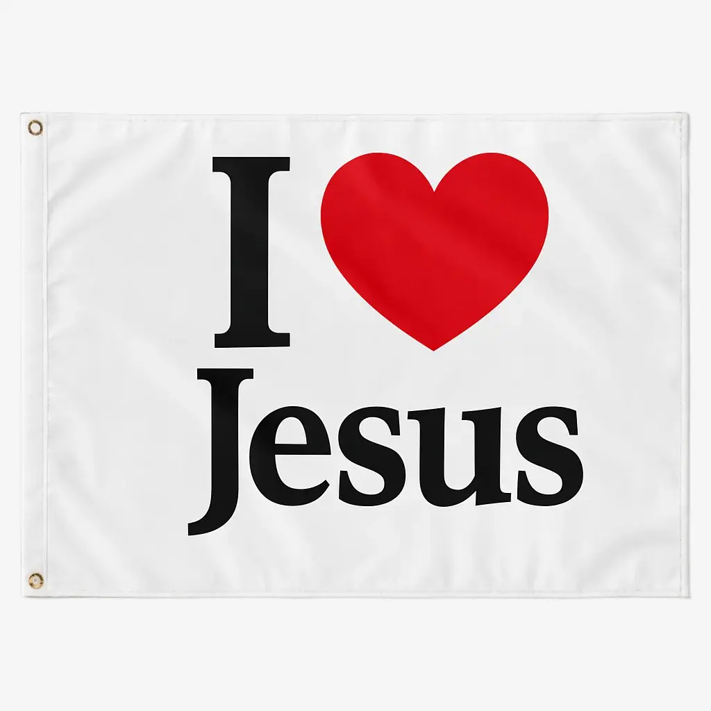 Drapeau "I Love Jesus"