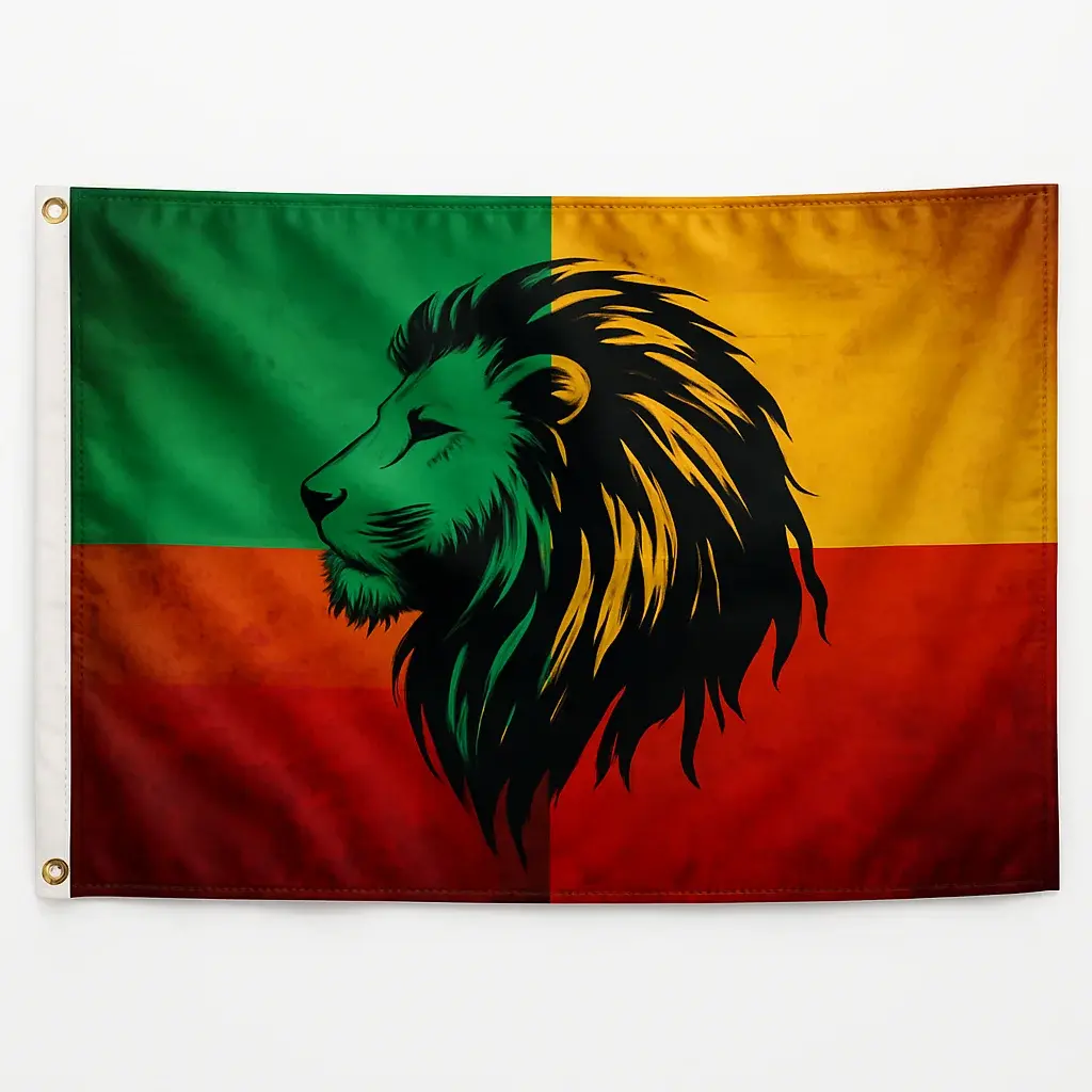 Drapeau Rasta Lion