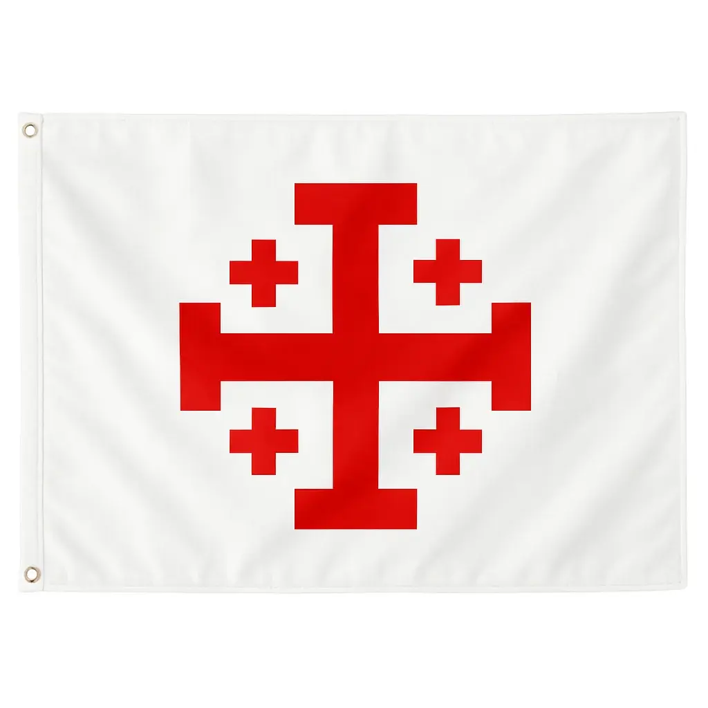 Drapeau Jérusalem (variante rouge)