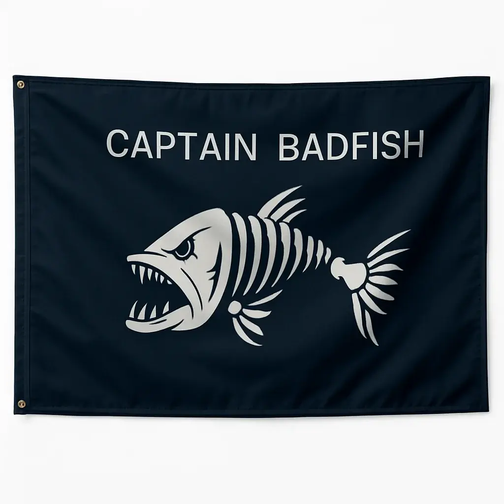 Drapeau Pirate Capitaine Bad Fish