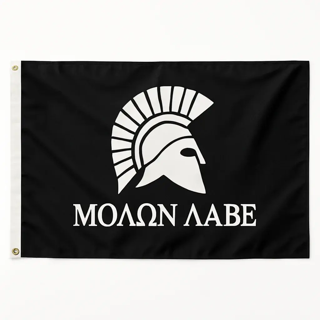 Drapeau Spartiate "Molon Labe"