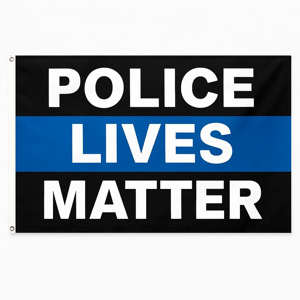 Drapeau Thin Blue Line (soutien à la police)