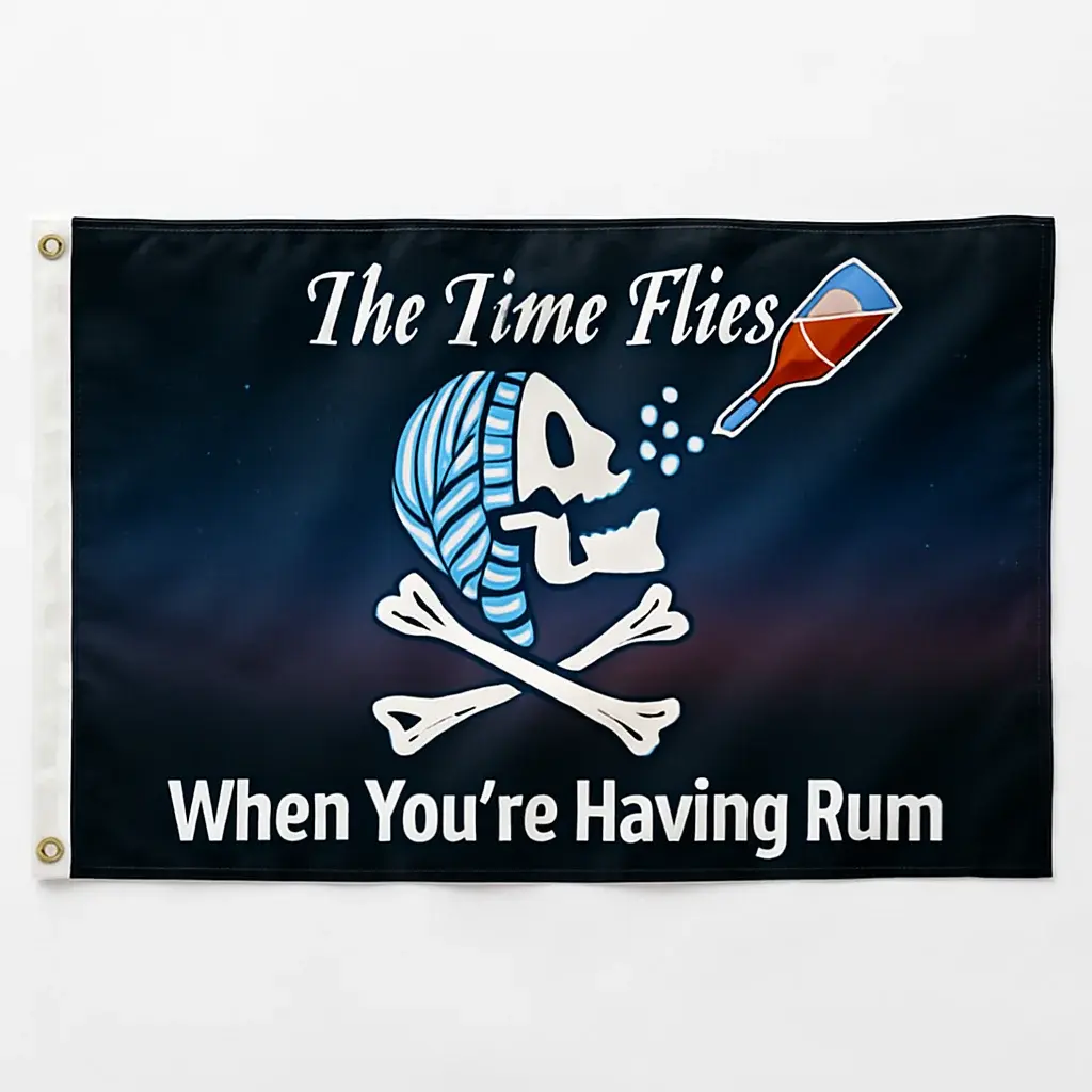 Drapeau "Time Flies, Drink Rum"